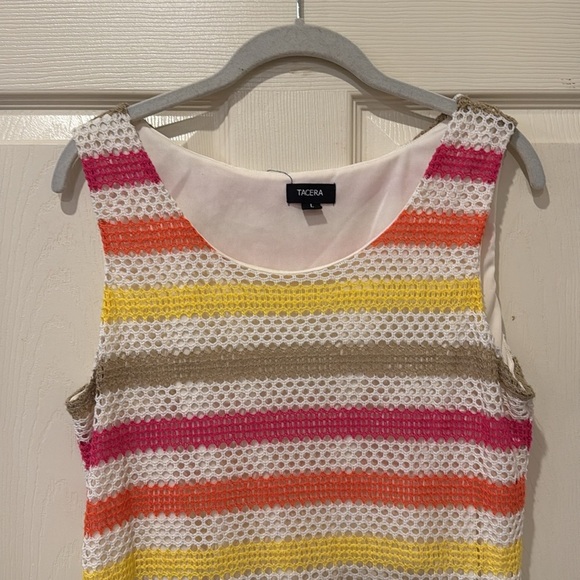 Tacera striped crochet maxi dress, large - Picture 2 of 4